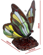 Afbeelding in Gallery-weergave laden, Tiffany Style Multicoloured Table Lamp Butterfly Glass Shade