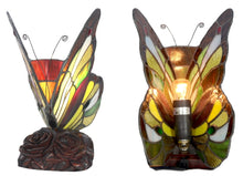 Afbeelding in Gallery-weergave laden, Tiffany Style Multicoloured Table Lamp Butterfly Glass Shade