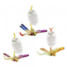 Load image into Gallery viewer, Dragonfly Hanging Ornament with Charm and Poem