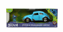 Załaduj obraz do przeglądarki galerii, Lilo &amp; Stitch Diecast Model 1/32 Stitch 1959 VW Beetle
