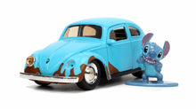 Załaduj obraz do przeglądarki galerii, Lilo &amp; Stitch Diecast Model 1/32 Stitch 1959 VW Beetle
