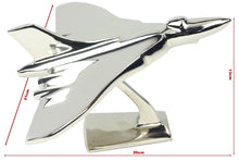 Load image into Gallery viewer, Small Vulcan Plane On Metal Stand Nickel Plated Aluminium - 21cm
