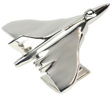 Charger l&#39;image dans la galerie, Small Vulcan Plane On Metal Stand Nickel Plated Aluminium - 21cm
