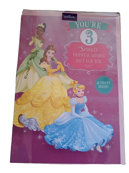 Wholesale Joblot Pack of 6 Hallmark Disney Princess 3rd Birthday Cards