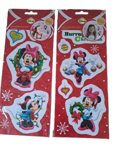 Wholesale Joblot 35 Sets of Mickey & Minnie Mouse Removable Christmas Stickers