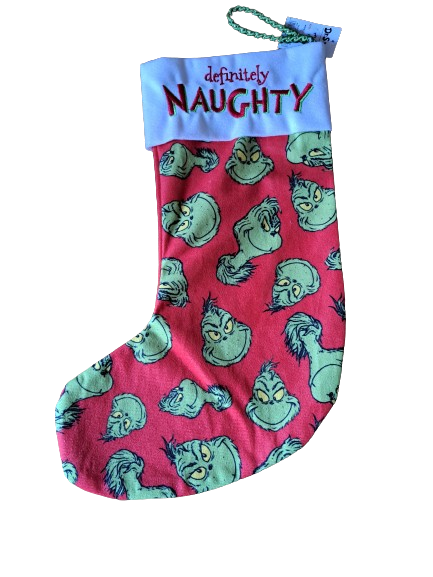 Grinch Christmas Stocking - Definitely Naughty