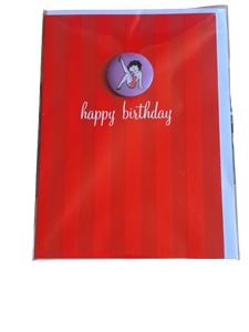 Betty Boop Gift Wrapping Paper with Gift Tag & Card