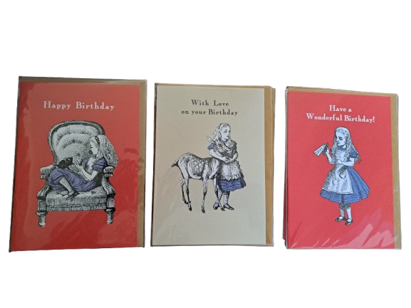 Wholesale Joblot - 14 pack of Alice in Wonderland Birthday Cards