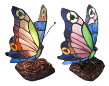 Afbeelding in Gallery-weergave laden, Tiffany Style Table Lamp Butterfly Glass Shade
