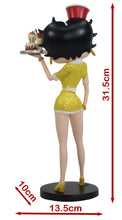 Charger l&#39;image dans la galerie, Betty Boop Diner Waitress Yellow Glitter Dress 31.5cm
