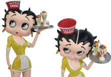 Charger l&#39;image dans la galerie, Betty Boop Diner Waitress Yellow Glitter Dress 31.5cm
