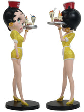 Carica l&#39;immagine nel visualizzatore di Gallery, Betty Boop Diner Waitress Yellow Glitter Dress 31.5cm
