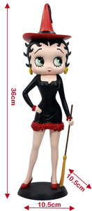 Betty Boop Witch - Black Dress with Red Hat - 36cm The Celebrity Gift Company Betty Boop Witch - Black Dress with Red Hat - 36cm The Celebrity Gift Company