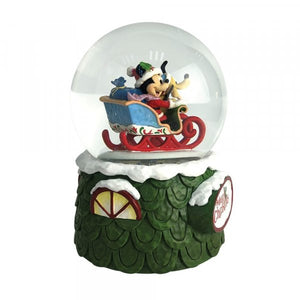 Disney Traditions Mickey and Pluto Christmas Waterball