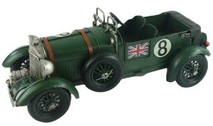 Vintage British Racing Green Car - 32cm