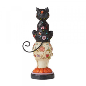 Day of the Dead Black Cat Figurine