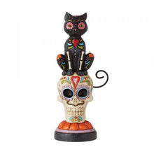 Load image into Gallery viewer, Day of the Dead Black Cat Figurine
