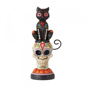 Day of the Dead Black Cat Figurine