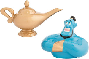 Vandor Disney Aladdin Genie and Lamp Sculpted Ceramic Salt & Pepper Set