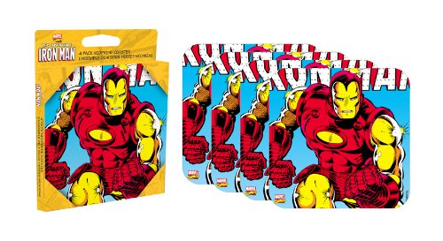 Iron Man Neoprene Coaster Set, 4-Piece