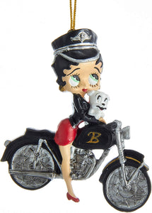 Betty Boop and Pudgy on Motorbike Hanging Ornament