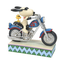 Cargar imagen en el visor de la galería, Snoopy and Woodstock Riding a Motorcycle Figurine
