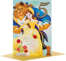 Cargar imagen en el visor de la galería, Wholesale Joblot Pack of 22 Hallmark Beauty and the Beast 5th Birthday Card
