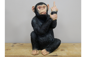 Up Yours Monkey Resin Figurine