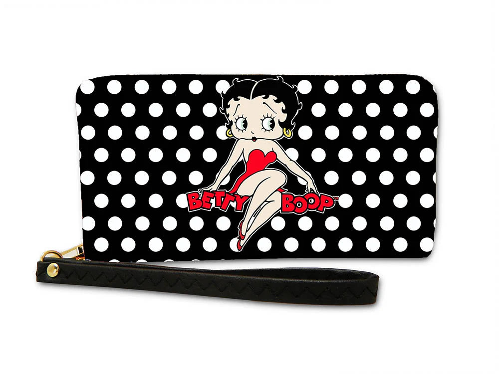 Betty Boop Polka Dot Purse with Wrist Strap