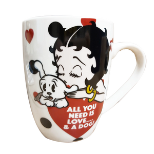 Betty Boop Ceramic Mug - Love and a Dog