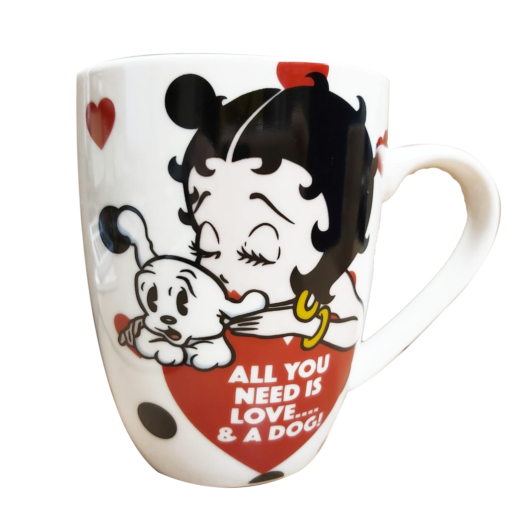 Betty Boop Ceramic Mug - Love and a Dog