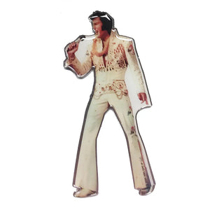 Elvis Presley Metal  Sign - White Suit Die-cut