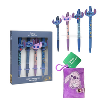 Afbeelding in Gallery-weergave laden, Disney Stitch or Angel Mini Plush Notebook and Pen Set
