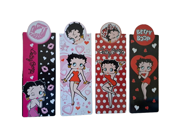 Betty Boop Magnetic Bookmarks - Set of 4