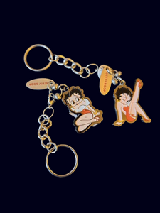 Betty Boop Metal Keyrings - Set of 2