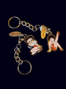 Betty Boop Metal Keyrings - Set of 2