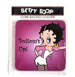 betty Boop Cork-Backed Coaster - Bottoms Up