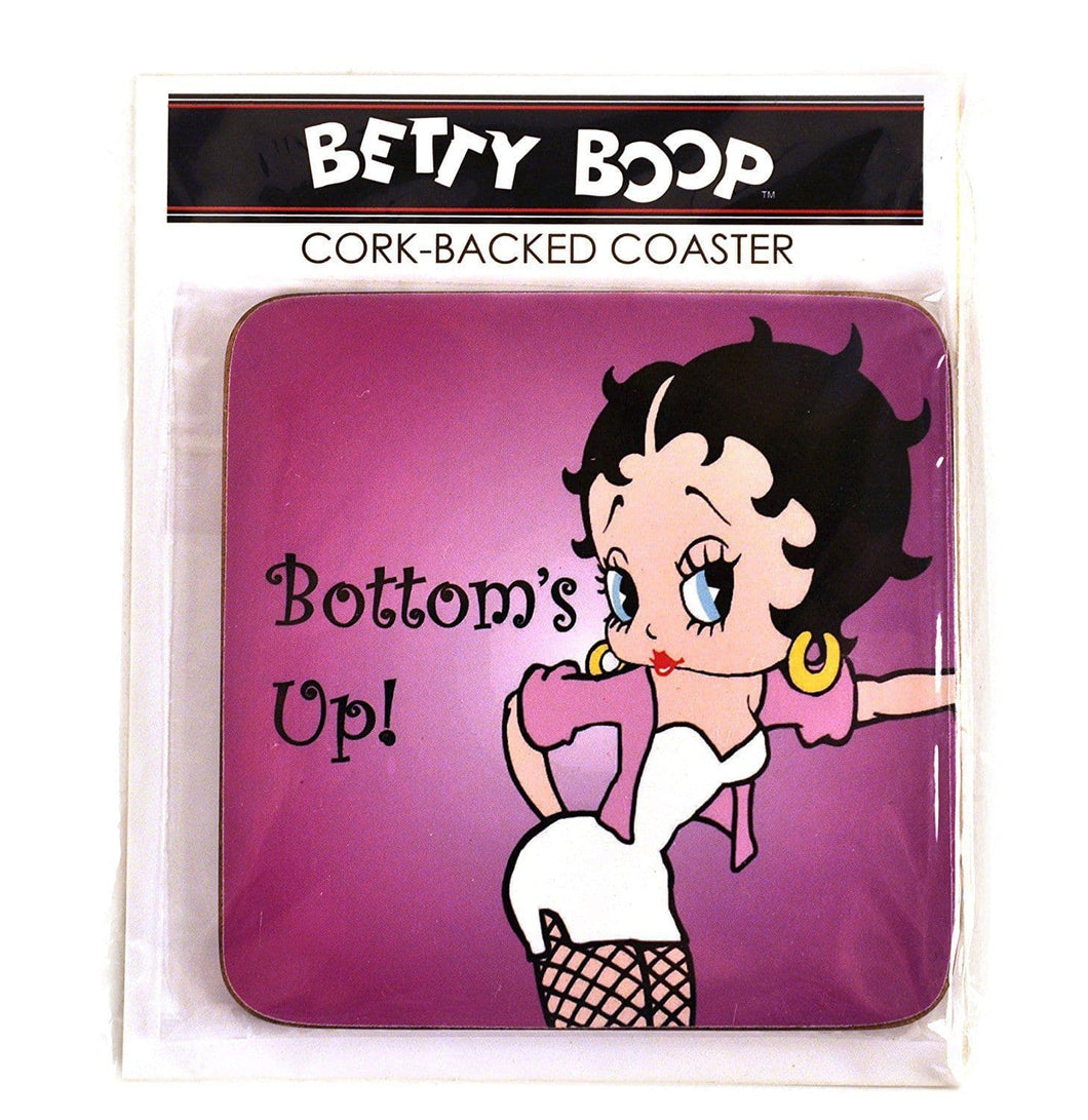 betty Boop Cork-Backed Coaster - Bottoms Up