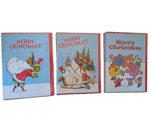 Wholesale Joblot - Pack of 22 Christmas Cards, Grinch & Mr Men