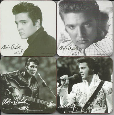 Elvis Presley Coasters Black & White - Set of 4