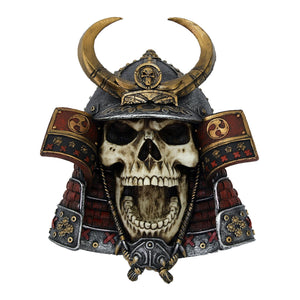 Nemesis Now Kabuto Armoured Samurai Warrior Skull  Wall Plaque 26.6cm