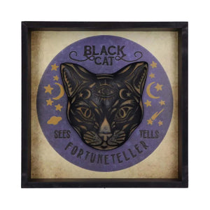 Nemesis Now - Black Cat Fortune Teller Picture Frame Wall Mounted Art 24cm