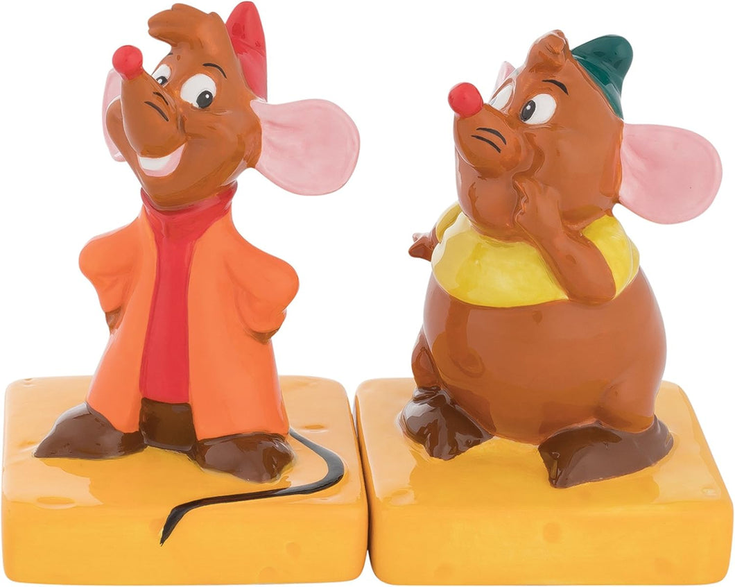 Disney Cinderella Jaq and Gus Sculpted Ceramic Salt and Pepper Set