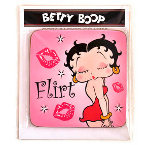 betty Boop Cork-Backed Coaster - Flirt