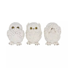 Afbeelding in Gallery-weergave laden, Three Wise White Owls 7.5cm
