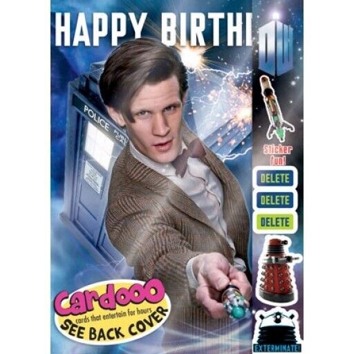 Wholesale Joblot Pack of 6 Dr Who Greeting Card, Matt Smith with Tardis, RRP £24
