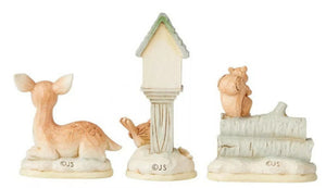 Heartwood Creek White Woodland Mini Animal Set By Jim Shore