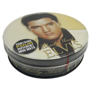 Elvis Presley Coaster Set in Tin