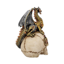 Carica l&#39;immagine nel visualizzatore di Gallery, Dragon&#39;s Grasp Steampunk Skull and Dragon 18.5cm
