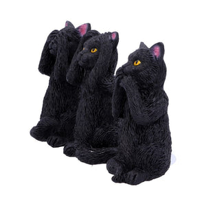 Three Wise Felines Black Cat Figures 8.5cm